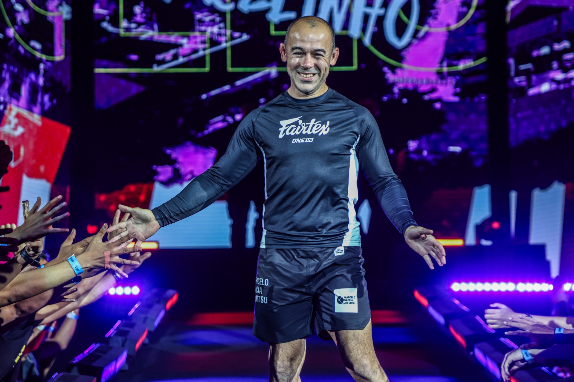 Marcelo Garcia walking out at ONE 170